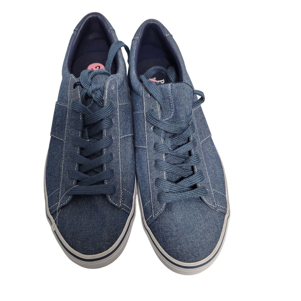 Polo Ralph Lauren Sayer Canvas Sneaker In Blue Denim Size 12D 112425-2818